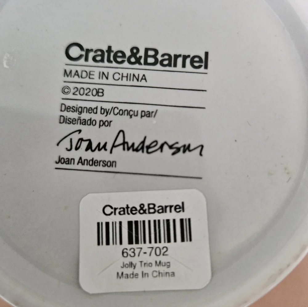 Crate & Barrel Penguin Jolly Trio Mugs